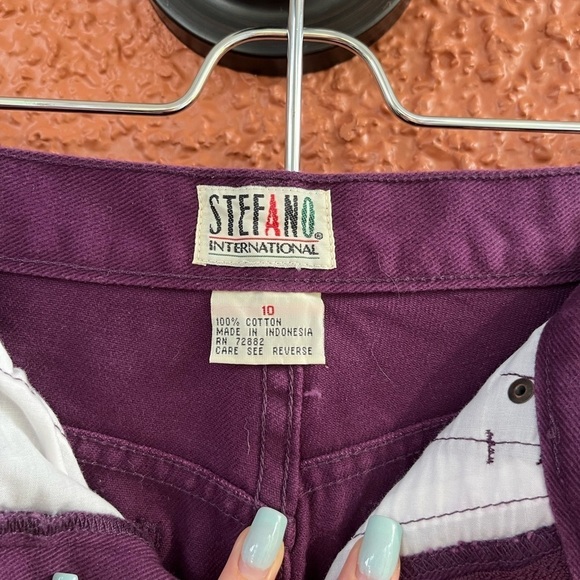Vintage Women’s Stefano International Jeans- Purple Size 10 Mom Jeans - Picture 5 of 6